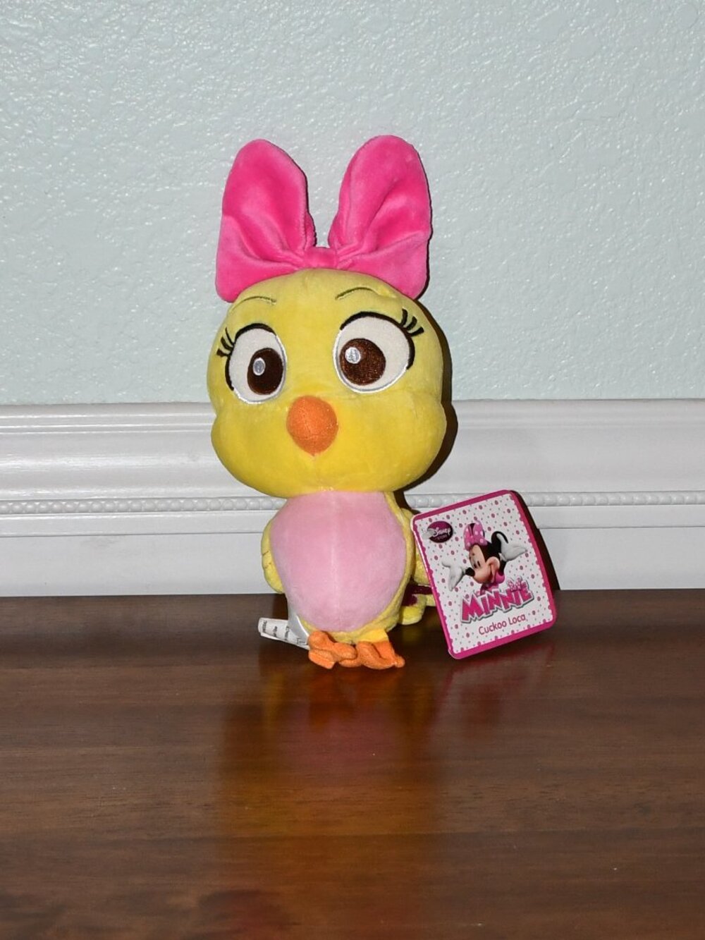 Disney Cuckoo Loca Stuffed Animal Bird Plush Minnie Mouse Bow-Toons Happy Helper